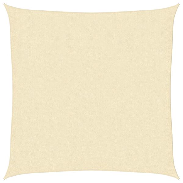 vidaXL Zonnezeil 160 g/m&sup2; 2,5x2,5 m HDPE cr&egrave;mekleurig