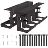 vidaXL Onder bureaublad kabelmanagement tray 2 st Zwart