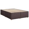 vidaXL Boxspring met matras stof donkerbruin 160x200 cm