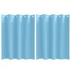 vidaXL Zwart-out Gordijnen met Ringen 2 pcs Lichtblauw 140 x 140 cm