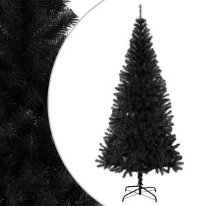 vidaXL Kunstkerstboom met standaard 240 cm PVC zwart