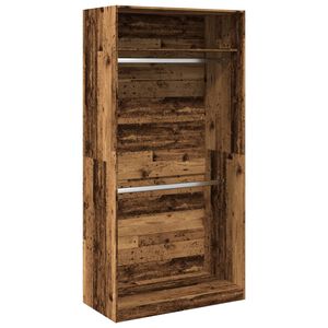 vidaXL Kledingkast 100x50x200 cm bewerkt hout oud hout