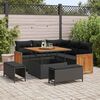 vidaXL Tuin Sofa Set 8 pcs Zwart en Bruin poly rattan