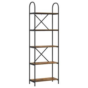 vidaXL Boekenkast 5-laags 60 x 30 x 183 cm Bewerkt hout Gerookt eiken