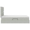 vidaXL Opslag bed met matras Lichtgrijs 120 x 200 cm Fluweel