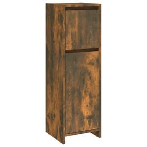 vidaXL Badkamerkast 30x30x95 cm bewerkt hout gerookt eikenkleurig