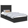vidaXL Opslag bed met lade met opslag Zwart 100 x 200 cm Bewerkt hout