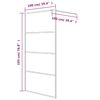vidaXL Inloopdouchewand 100x195 cm transparant ESG-glas zilverkleurig