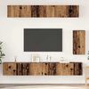 vidaXL Wand tv-kast Wandgemonteerd 3 pcs Oud Hout Bewerkt hout