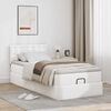 vidaXL Ottomaanse bed met matras 90x200cm kunstleer wit