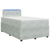 vidaXL Boxspringbed met matras Lichtgrijs 120 x 200 cm Fluweel