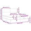 vidaXL Ottoman bed met matrassen 160x200cm stof cr&egrave;mekleurig