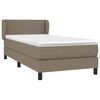 vidaXL Boxspring met matras stof taupe 100x200 cm