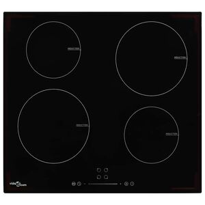 vidaXL Inductiekookplaat met 4 kookzones aanraakbediening 7000 W glas
