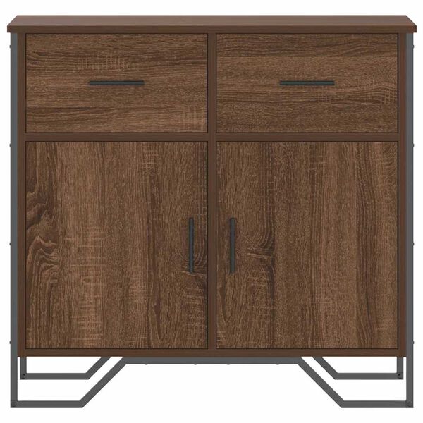 vidaXL Dressoir 79.5x35,5x74,5 cm bewerkt hout bruin eikenkleur
