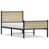 vidaXL Bedframe zonder matras metaal sonoma eikenkleurig 90x200 cm