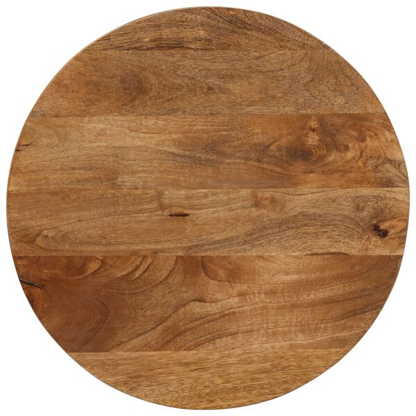 vidaXL Tafelblad rond &Oslash; 50x3,8 cm massief ruw mangohout