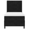 vidaXL Boxspringbed met matras Zwart 100 x 200 cm Fluweel