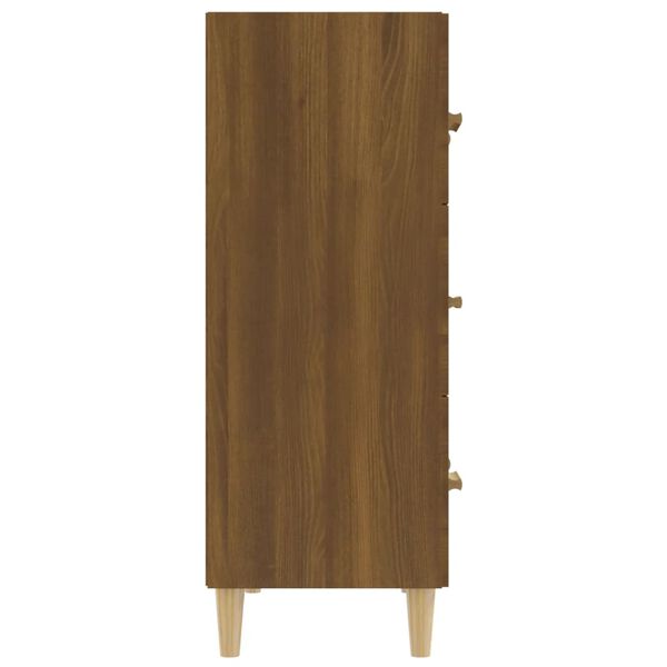 vidaXL Dressoir 70x34x90 cm bewerkt hout bruin eikenkleur