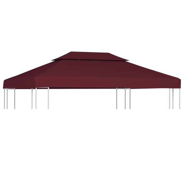 vidaXL Prieeldak 2-laags 4x3m 310 g/m&sup2; bordeaux