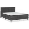 vidaXL Boxspring stof donkergrijs 160x200 cm