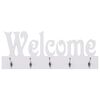 vidaXL Wandkapstok WELCOME 74x29,5 cm wit