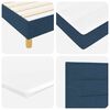 vidaXL LED Box Spring Bed met matras met LED Blauw 90 x 200 cm Stof