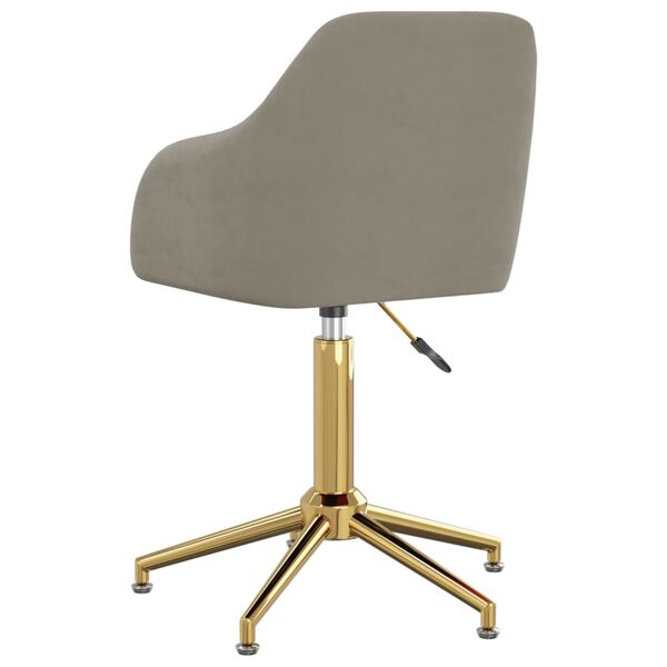 vidaXL Eetkamerstoelen draaibaar 6 st fluweel lichtgrijs