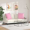 vidaXL Sofa Kussens 2 stuks Roze 60 x 60 cm Stof