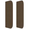 vidaXL Hoofdbord met randen 183x16x78/88 cm stof donkerbruin