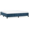 vidaXL Bedframe zonder matras 200x200 cm fluweel donkerblauw