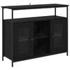 vidaXL Dressoir Zwart Eiken 100 x 35 x 80 cm Bewerkt hout