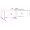vidaXL Tv-wandmeubels 2 st 80x34,5x40 cm grijs sonoma eikenkleurig