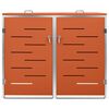 vidaXL Containerberging dubbel 138x77,5x112,5 cm roestvrij staal