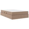 vidaXL Opslag bed met matras met matras 2 pcs Cappuccino Leer