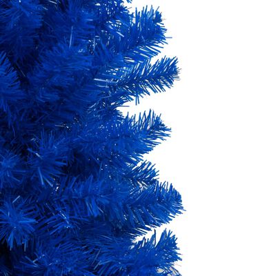 vidaXL Kunstkerstboom met verlichting en standaard 180 cm PVC blauw