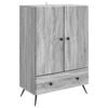 vidaXL Dressoir met lade Grijs sonoma 66 x 34,5 x 95 cm Bewerkt hout