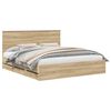 vidaXL Bedframe met lade Sonoma Eiken 200 x 200 cm Ingenieurshout