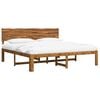 vidaXL Tweepersoonsbed met hoofdeinde ROSTOCK Naturel 200 x 200 cm