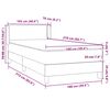 vidaXL Boxspring met matras fluweel zwart 100x210 cm