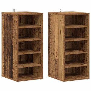 vidaXL Schoenenkast 32 x 35 x 70 cm Oud hout