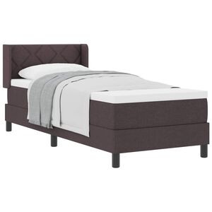 vidaXL Boxspringbed met kussen Donkerbruin 200 x 80 cm Stof