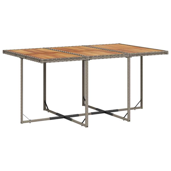 vidaXL 7-delige Tuinset met kussens poly rattan grijs