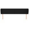 vidaXL Hoofdbord met randen 163x23x78/88 cm stof zwart