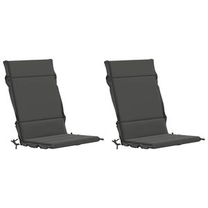 vidaXL 2-delige Hoogrug Kussen GEMERT 2 pcs 100% Polyester Antraciet