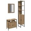 vidaXL Badkamermeubelset 3 st Artisan Eiken 33 x 33 x 185,5 cm