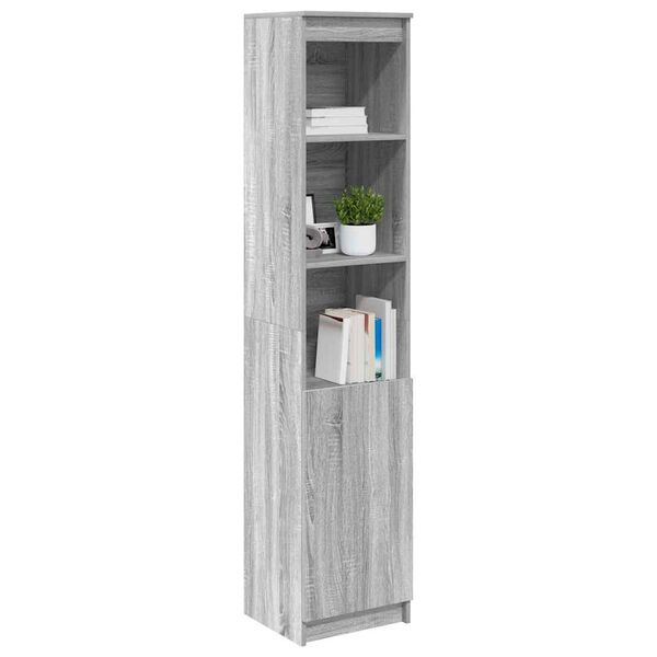 vidaXL Hoge kast 37,5x35x180 cm spaanplaat grijs sonoma