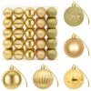vidaXL Kerstballen set 75 st Goud 6 cm Polystyreen