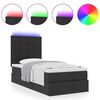 vidaXL Ottoman bed met matras en LED's 100x200cm stof zwart