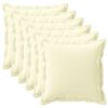 vidaXL Kussensloop 6 st HOUTEN Cr&egrave;mekleurig 80 x 80 cm Polyester
